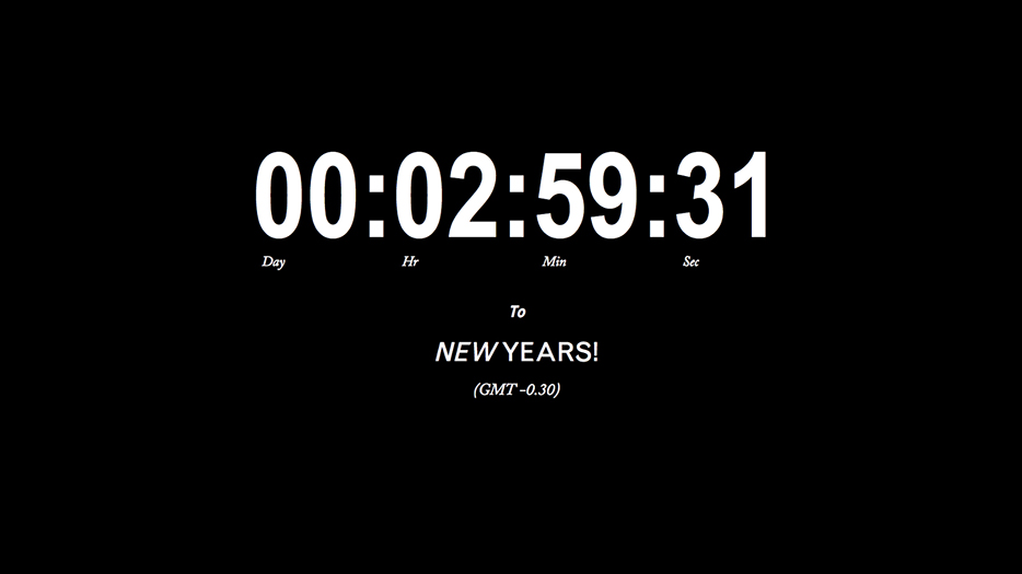 New Years Eve – GMT – 0:30